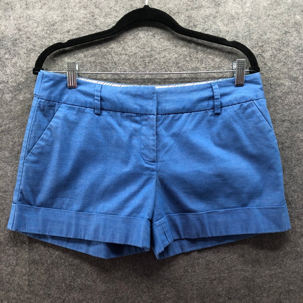Sportsgirl Low Rise‎ Chino Shorts Womens 10 Blue Cuffed Stretch Y2K Preppy